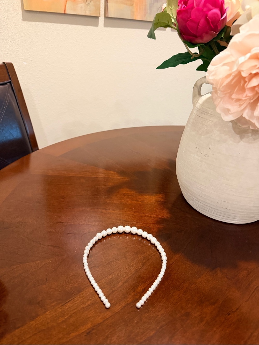 Faux Pearl Beaded Headband
